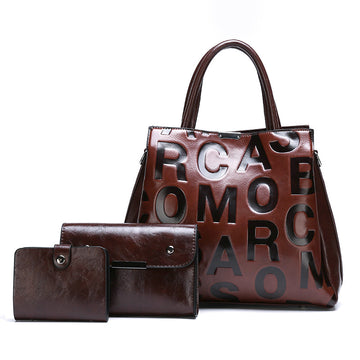 Vegan Letter'd Purse & Wallet Set - Ariya's Apparel and Accessories